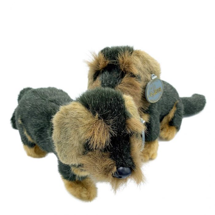 44861-44862 Plüschtier Rauhaardackel sitzend oder stehend